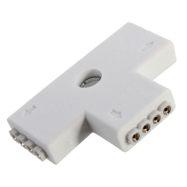 4 Pin LED Connector T Shape Connection for RGB LED Strip Light DC 12V - T 4 Pin LED Connector T Shape Connection for RGB LED Strip Light DC 12V - T